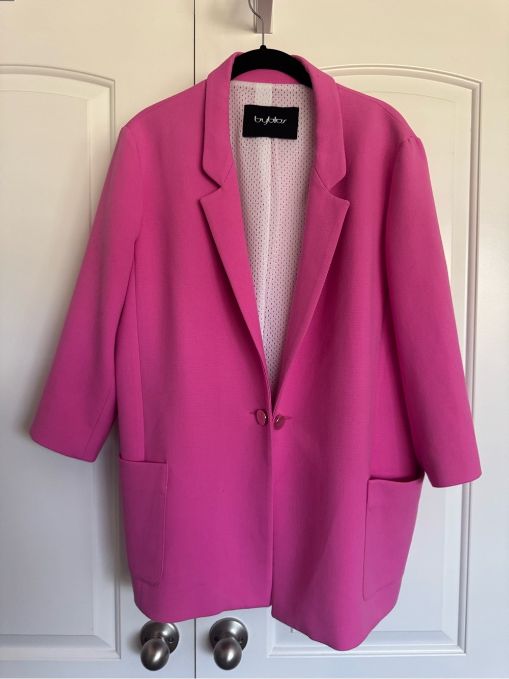 byblos Pink Oversized Blazer Jacket size 6